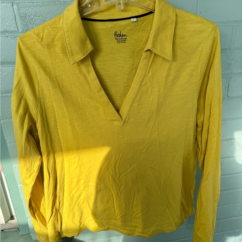 Boden Mustard Long Sleeve Women's Top